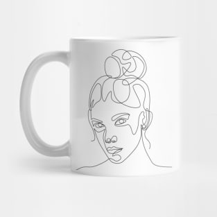 Beautiful girl lineart Mug